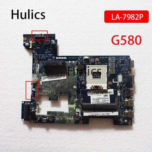 Hulics Original LA-7982P for Lenovo G580 laptop motherboard QIWG5 SLG8E mainboard DDR3 main board