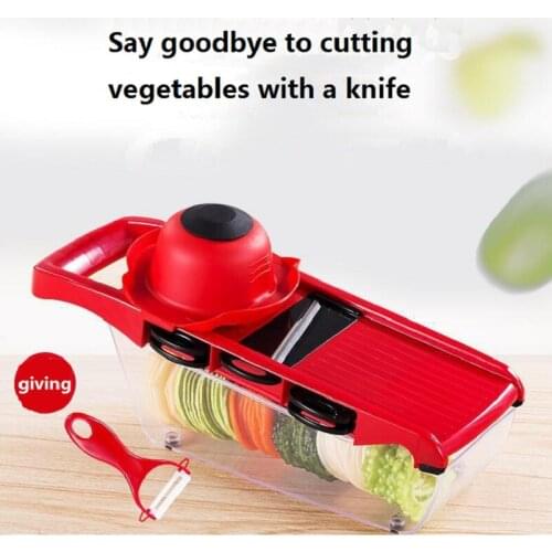 6 Blades Vegetable Cutter For Kitchen Accessories Grater Gadgets Fruit Kitchenware Vegetable Multifunctional Twister Shredder