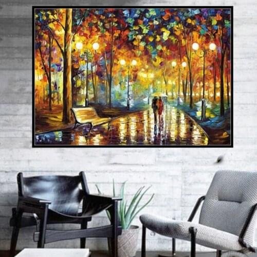 NHBR DIY Handmade Pasted Night Walk Diamond Painting Kits Arts Home Decor