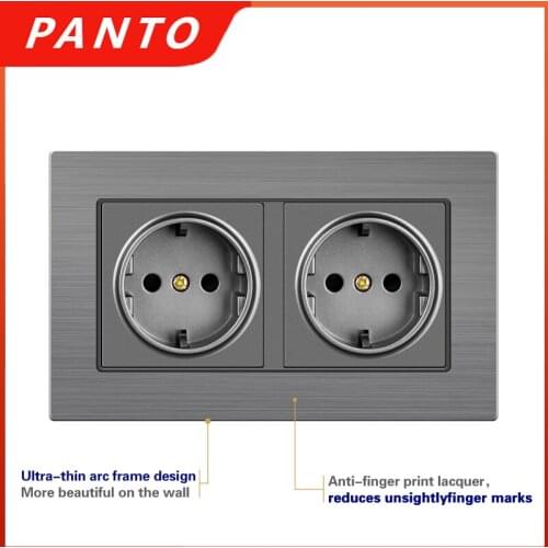 PANTO Socket with Switch Socket with Dual Socket USB Wall Charger Adapter Charging 2A Wall Charger Adapter Dual Socket