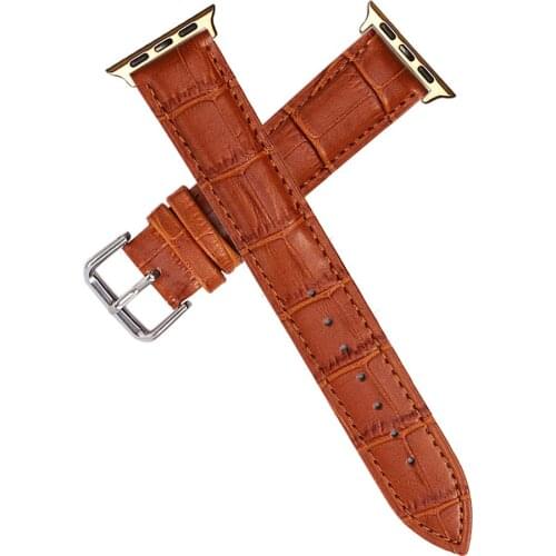 Replacement Classic Buckle 42mm 38mm 40mm 44mm Watch Bands For iWatch 6 5 4 3 2 1 Apple Watch Leather Strap