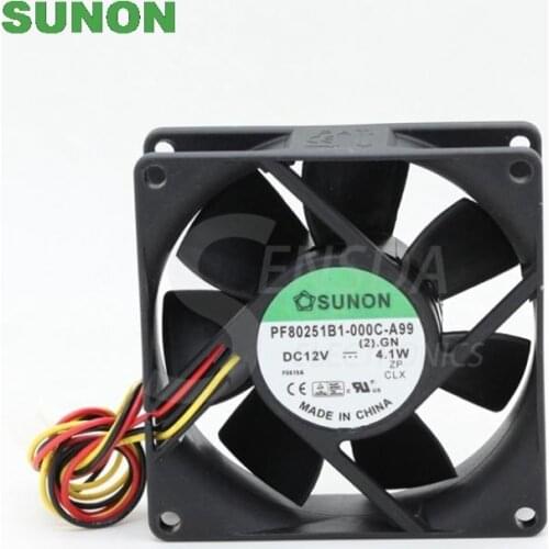 For Sunon PF80251B1-000C-A99 8CM 80mm 8cm DC 12V 4.1W chassis power supply axial cooling fans