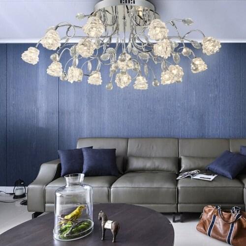 LED Ceiling Light Living Room Light Modern Round Crystal Lighting Master Bedroom Hall Warm Romantic Lighting led ceiling lamps