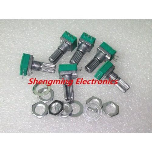 10pcs B5K B10K B20K B50K B100K Audio Amplifier Sealed Potentiometer 15mm Shaft 3pins RK097N