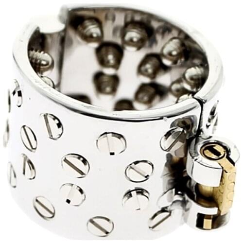 Kalis Teeth Spike Extreme Chastity Device Cock Ring Cock Lock for Men Scrotum Pendant Male Torture Devices BDSM Toys 049BIN