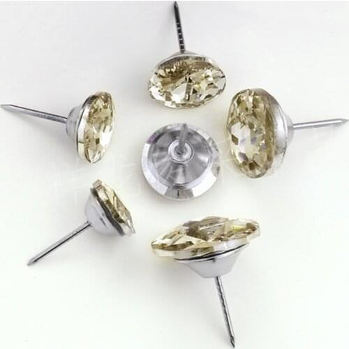 1PC Crystal Buckles Diamond Nails Upholstery Buttons Decorative Nails Tacks Studs Pin Craft Sofa Wall Decoration
