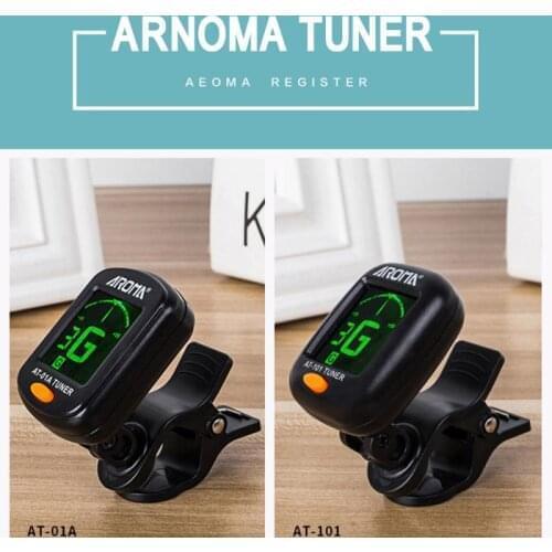 1 Pcs LCD Display Guitar Tuner Rotatable Clip-on Guitar Tuner Stringed Musical Instrument Accessories Black 440Hz 18.5g Parts