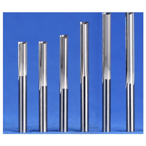 10pcs Double Flute Straight Slot Carbide Cutters CNC Router Bits, two flute Straight groove endmill and bits 3.175x3.715x32mm