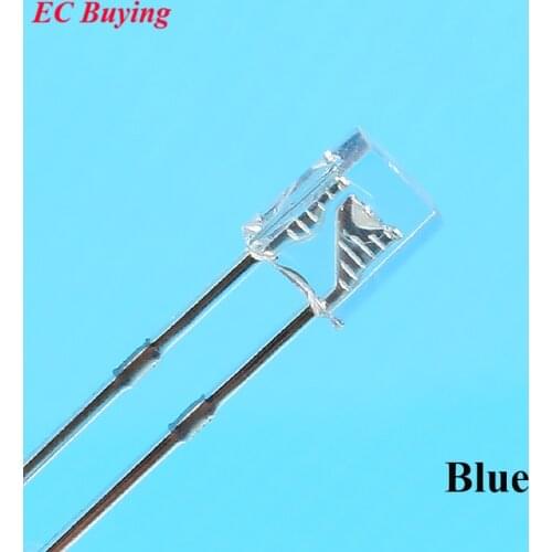 EC Buying 100pcs 2X3X4 LED Blue Transparent DC Rectangle LED-Light Emitting Diode 2 * 3 * 4 mm Ultra Bright Bulb