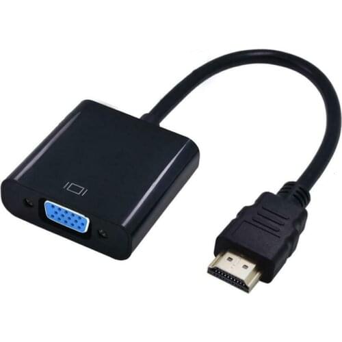 100pcs/lot HDMI to VGA Adapter Male To Famale Converter Adapter 1080P HDTV Monitor for PC Laptop Tablet HDMI to VGA Cables
