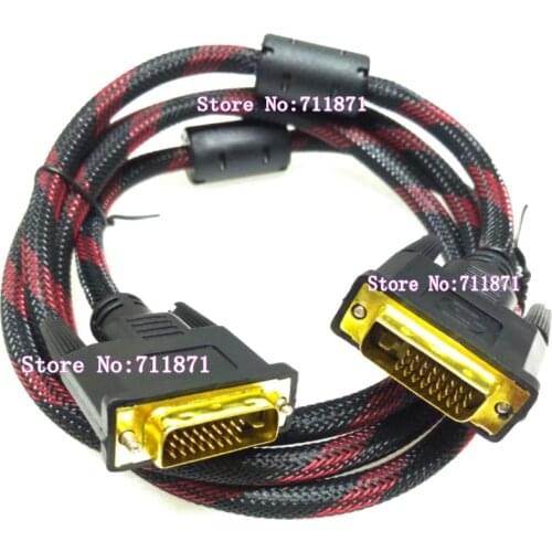 150cm Double magnetic ring Anti-interference DVI Cable line 25Pin 24+1 DVI Line Cable Male 24+1Pin 25P DVI-D cable wire cord