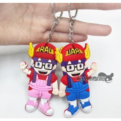 5pcs Anime Cartoon Dr.Slump Arale Model figure doll toy keychain keyring Fashion jewerly pendant for birthday christmas gift