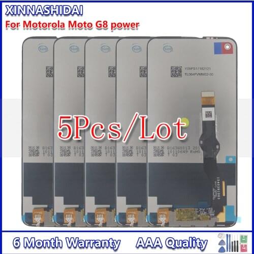 5pcsNew Tested 6.4" For Motorola Moto G8 Power Lcd Screen Display Touch Glass Digitizer Assembly G8Power