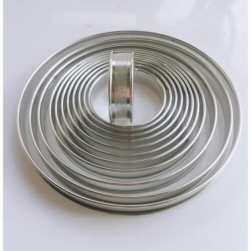 6cm 7cm 8cm 9cm 10cm 11cm 12cm 14cm 16cm 18cm 20cm roll edged English Muffin Rings perforated tart ring pie circle tarlet ring