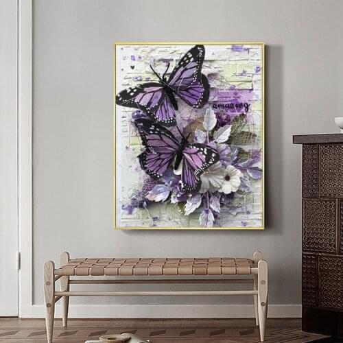 Diamond Painting New Product Animal Diamond Embroidery Cross Stitch Butterfly Inlaid Diamond Mosaic Home Decoration Gift 5D DIY