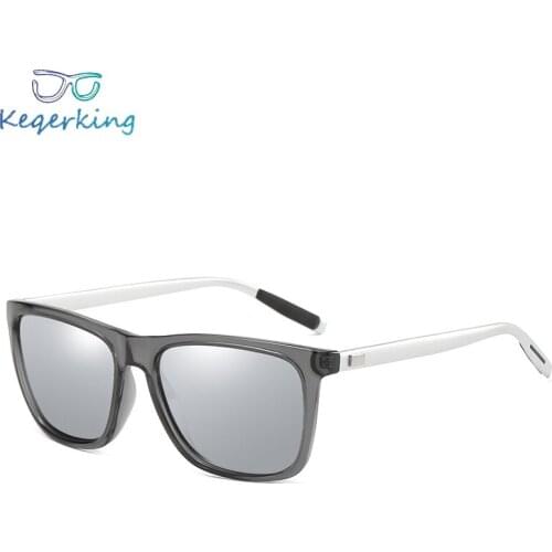 Aluminum Magnesium Polarized Sunglasses Men Women Square Colorful Driving Mirror Sun Glasses Retro Clear Lens Eyewear ZA-111