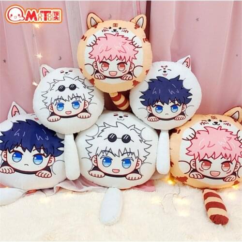Anime Jujutsu Kaisen Plush Pillow Doll Itadori Yuji Kawaii Cartoon Cosplay Accessories
