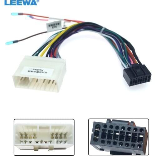 LEEWA Car Audio Radio 16PIN Wiring Harness Adaptor For Ssangyong Chevrolet Spark Power Calbe Plug Head Unit Harness #CA6386