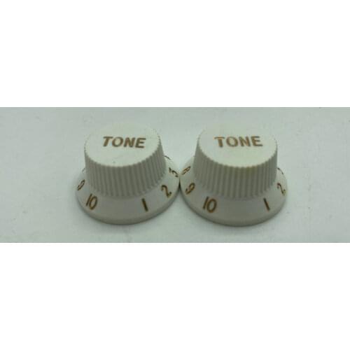 One piece White Electric Guitar Plastic Control Knobs Made in Korea for sterling and tokai guitar Origtinal and new