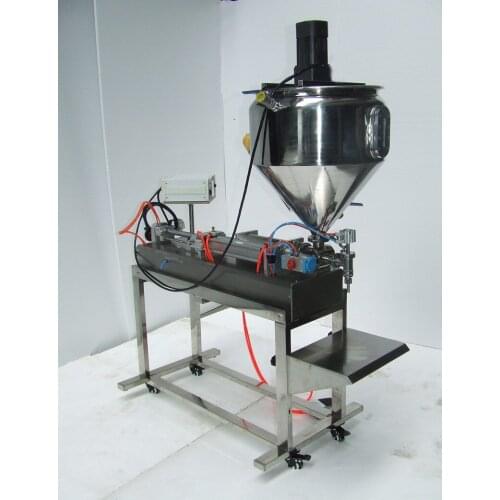 Free shipping)One-head Pneumatic Grease Filling Machine with Heater, Stirrer and Stand (heated butter filler with agitator)
