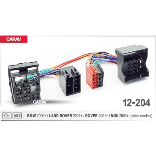 CARAV 12-204 ISO Radio Adapter for BMW for LAND ROVER for ROVER for MINI Wiring Harness Connector Lead Loom Cable Plug