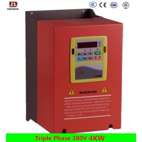 DEMA D6B Series Energy Conservation 4KW 3Phase 380V DC input AC output VFD VSD Variable Speed Drive Vector Frequency Inverter