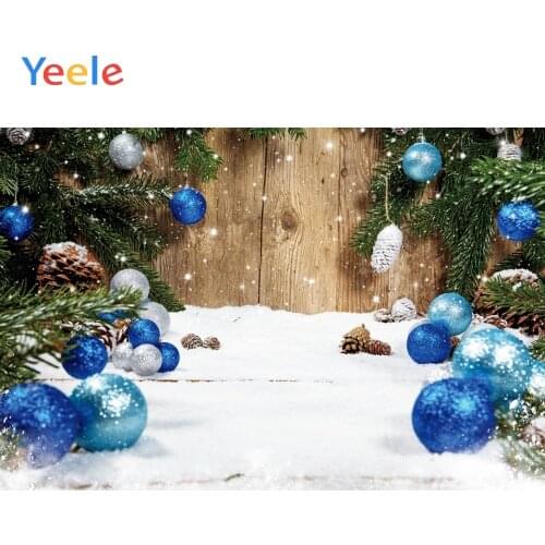 Christmas Backdrop Pine Tree Branch Ball Winter Snowflake Newborn Baby Portrait Background Photography Backdrops Photophone Prop