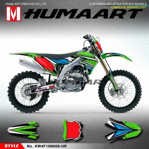 HUMAART Enduro Racing Graphics Racing Decal Kit for KX450F KXF450 KXF 450 2019 2020 2021