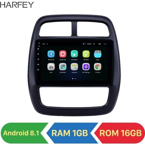Harfey 9 inch Android 8.1 Car GPS Navigation Multimedia Player Radio Stereo for Renault Kwid 2012-2017 support Carplay DVR OBD