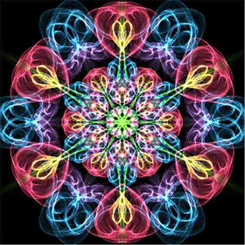 Religion Mandala Printed Water-Soluble Canvas 11CT Cross-Stitch Kit DIY Embroidery DMC Threads Handmade Painting Counted