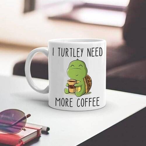 Cartoon tortoise Mug Creative 11oz ceramic travel coffee Mugs moring milk tea mug cup christmas gift mug