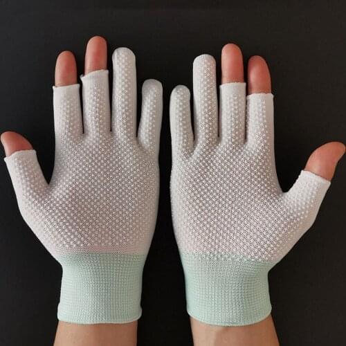 1 Pair Summer Anti-Slip 3 Fingers Cut Fishing Gloves Breathable Half Finger Outdoor Angling Sunscreen Gloves Fishing Accessories