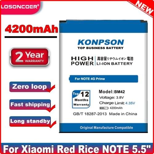 LOSONCOER Xiaomi Redmi Note Phone Batteries China