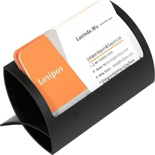 Metal Business Card Holder Desktop Name Card Box for Exhibition Logo Customize Name Card Holder For Office Table Setting