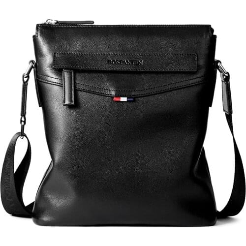 BOSTANTEN Cow Real Genuine Leather Fashion Men Bags Men Messenger bags Small Business Men Travel Crossbody Shoulder Bag Handbags