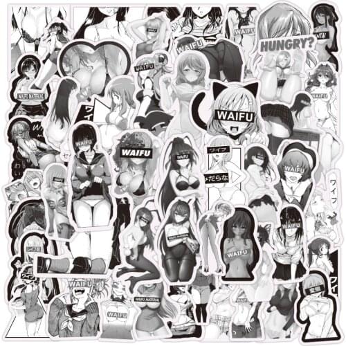 10/30/50PCS Hentai Anime Waifu Sexy Cartoon Bunny Girl Stickers For Snowboard Laptop Luggage Fridge DIY Styling Graffiti Sticker