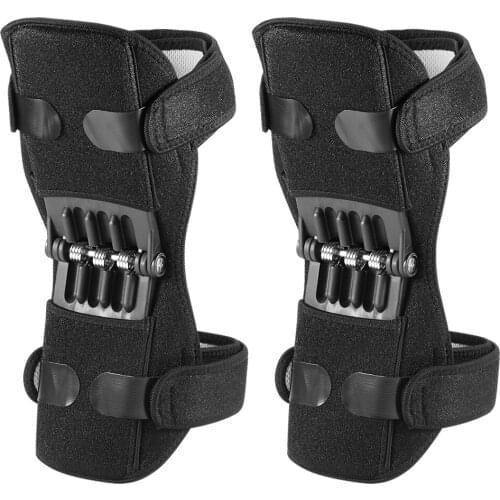Joint Support Knee Pads Breathable Non-Slip Adjustable Power Lift Powerful Rebound Spring Force Knee Booster For Sport Hiking
