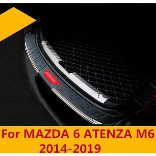 Threshold Article Welcome pedal Rear Guard Tailgate decoration Bright strip car styling For MAZDA 6 ATENZA M6 2014-2019
