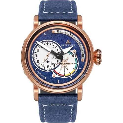 Reef Tiger luxury brand wrist watch for men,mens automatic watches man mechanical wristwatch waterproof clock business timepiece