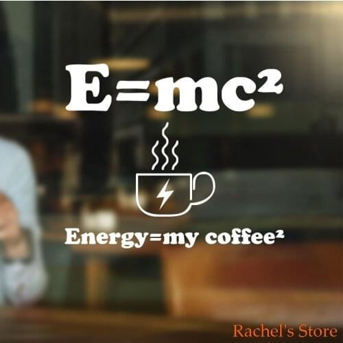 DIY Coffee Shop Sticker Dining Room Kitchen Mug Cup Vinyl Wall For Window CAFE Decor Energy My Coffee