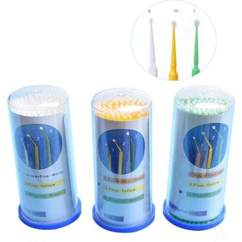 3 Bottles Dental Material Professional Dentist Tool Disposable Cotton Swabs Micro Superfine Micro Applicator &Mascara Brush