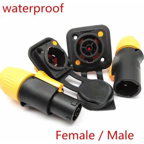 Waterproof Speaker Connector 3Pin Male Speaker 3 Pole Plug Professional audio power plug Connector LED large screen plug Socket
