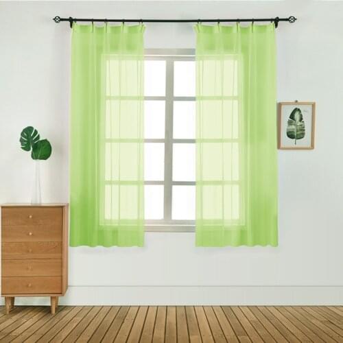 1pcs 100x130cm Window Screening Bedroom Modern Drape Panel Sheer Tulle Scarf Valances Bedroom Livingroom Kitchen Voile Curtain