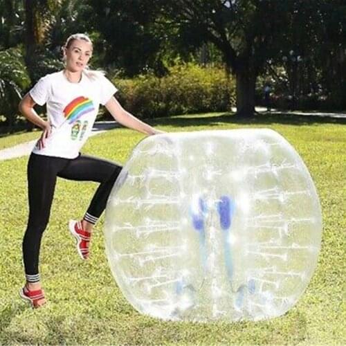 1.2m/1.5m/1.7m 0.8mm PVC Inflatable Air Bubble Soccer Football Zorb Ball Air Bumper Ball Fitness Sports Equipment For Adult Kids
