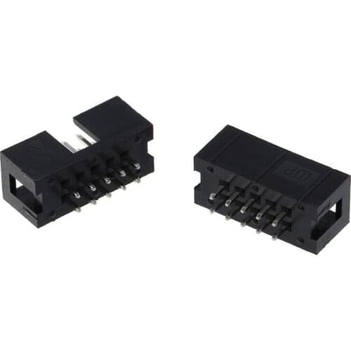 10 Pieces Of DC3 10 Pin 2x5 Pin Double Row 2.54 Mm Pitch Straight Pin Male IDC Box Header Connector Electrical Equipment