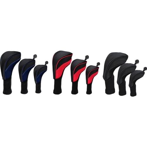 3x Mesh Golf Wood Head Cover Long Neck Driver Headcover Woods Shaft Protector