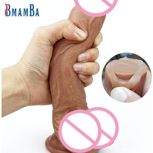 7/8 Inch Huge Realistic Dildo Soft Silicone Penis Dong with Suction Cup for Women Masturbation Lesbain Sex Toy Skin Feeling Dick