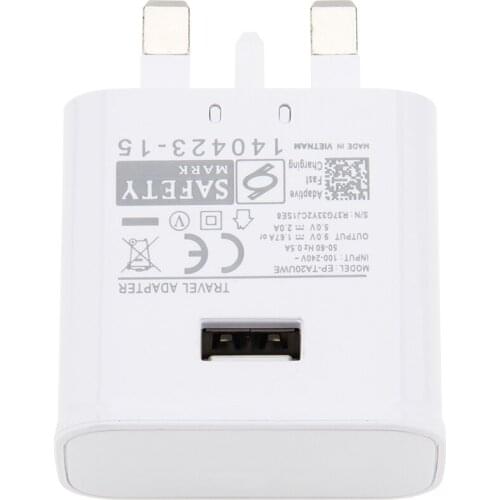 9V 1.67A or 5V 2A Adaptive Fast Charging UK Plug Wall USB Charger Adapter For Samsung Galaxy S6 S7 Note 4 5 for iPhone 8 100pcs