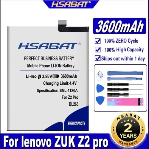HSABAT 3600mAh BL263 Battery fit for lenovo ZUK Z2 pro BL263 Batteries