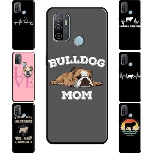 English Bulldog Heartbeat Phone Case For OPPO A91 A83 A15 A31 A53 A5 A9 2020 A1K A3S A5S A52 A72 A92 Reno 2 Z 4 Pro